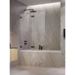   Kádparaván, Radaway Essenza Pro Brushed GunMetal PND II kádparaván 120 átlátszó jobbos