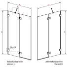 Kádparaván, Radaway Essenza Pro Brushed GunMetal PND II kádparaván 120 átlátszó jobbos