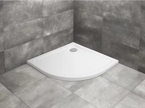 Zuhanytálca, Radaway Doros Stone A íves zuhanytálca 90x90 fehér, ajándék szifonnal