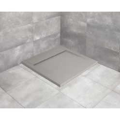   Zuhanytálca, Radaway Teos C szögletes lapos zuhanytálca 100x100 cemento, ajándék szifonnal