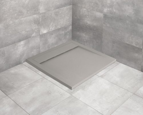 Zuhanytálca, Radaway Teos C szögletes lapos zuhanytálca 100x100 cemento, ajándék szifonnal