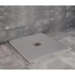   Zuhanytálca, Radaway Kios C szögletes lapos zuhanytálca 90x90 szürke, ajándék szifonnal
