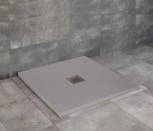 Zuhanytálca, Radaway Kios C szögletes lapos zuhanytálca 90x90 szürke, ajándék szifonnal