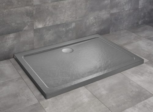 Zuhanytálca, Radaway Doros Stone D szögletes lapos zuhanytálca 90x80 antracit, ajándék szifonnal