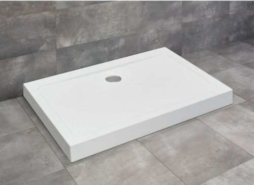 Zuhanytálca, Radaway Doros Stone D szögletes zuhanytálca előlappal 100x90 fehér, ajándék szifonna