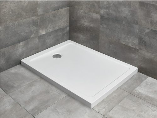 Zuhanytálca, Radaway Doros Stone F szögletes lapos zuhanytálca 100x80 fehér, ajándék szifonnal