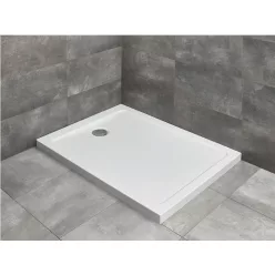   Zuhanytálca, Radaway Doros Stone F szögletes lapos zuhanytálca 120x80 fehér, ajándék szifonnal