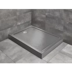   Zuhanytálca, Radaway Doros Stone F szögletes zuhanytálca előlappal 120x90 antracit, ajándék szifo