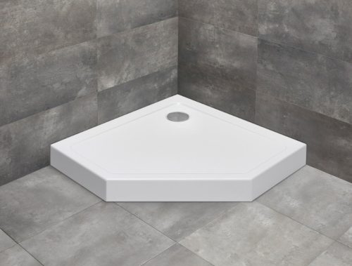 Zuhanytálca, Radaway Doros PT szögletes zuhanytálca előlappal 80x80 fehér, ajándék szifonnal