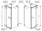 Zuhanykabin, Radaway Euphoria KDJ+S szögletes zuhanykabin 100x70 átlátszó balos