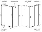 Zuhanykabin, Radaway Idea KDJ szögletes zuhanykabin 100x75 átlátszó jobbos