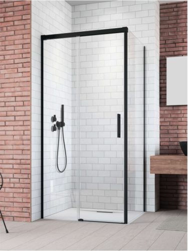Zuhanykabin, Radaway Idea Black KDJ zuhanykabin 160x75 átlátszó balos