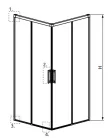 Zuhanykabin, Radaway Idea KDD szögletes zuhanykabin 100x120 átlátszó