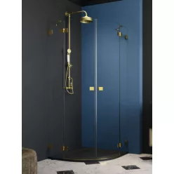   Zuhanykabin, Radaway Essenza Pro Gold PDD íves arany zuhanykabin 90x100 átlátszó