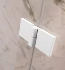 Zuhanykabin, Radaway Essenza Pro White PDD íves fehér zuhanykabin 80x90 átlátszó