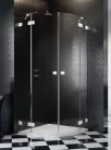 Zuhanykabin, Radaway Essenza Pro White PDD íves fehér zuhanykabin 90x80 átlátszó