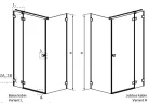 Zuhanykabin, Radaway Essenza Pro KDJ szögletes zuhanykabin 90x75 átlátszó balos