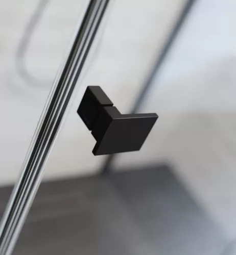 Zuhanykabin, Radaway Essenza Pro Black KDJ szögletes fekete zuhanykabin 120x70 átlátszó balos