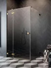 Zuhanykabin, Radaway Essenza Pro Gold KDJ szögletes arany zuhanykabin 80x70 átlátszó balos