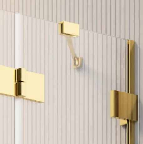 Zuhanykabin, Radaway Essenza Pro Gold KDJ szögletes arany zuhanykabin 110x70 átlátszó balos