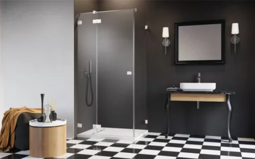 Zuhanykabin, Radaway Essenza Pro White KDJ szögletes fehér zuhanykabin 90x120 átlátszó jobbos
