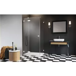   Zuhanykabin, Radaway Essenza Pro White KDJ szögletes fehér zuhanykabin 100x80 átlátszó balos