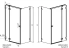 Zuhanykabin, Radaway Essenza Pro White KDJ szögletes fehér zuhanykabin 100x80 átlátszó balos