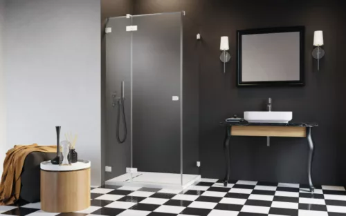 Zuhanykabin, Radaway Essenza Pro White KDJ szögletes fehér zuhanykabin 100x110 átlátszó jobbos