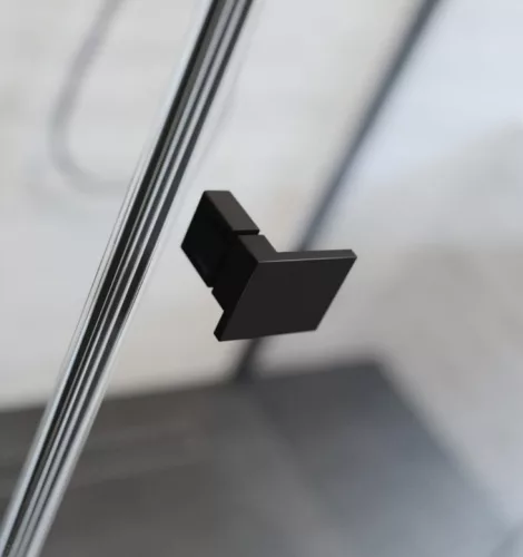 Zuhanykabin, Radaway Essenza Pro Black KDD szögletes fekete zuhanykabin 80x90 átlátszó