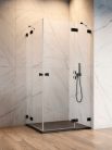 Zuhanykabin, Radaway Essenza Pro Black KDD szögletes fekete zuhanykabin 100x80 átlátszó