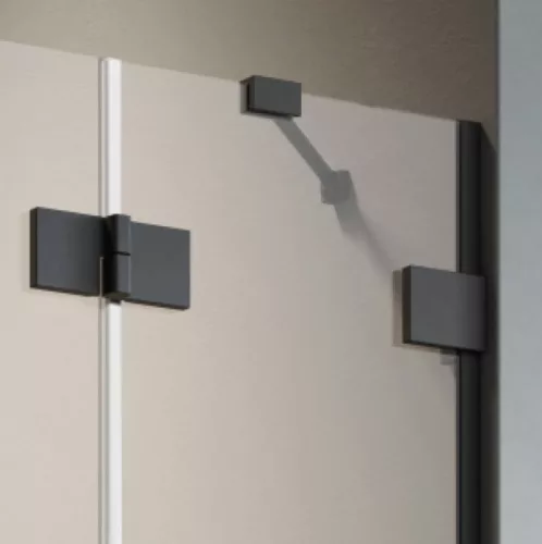 Zuhanykabin, Radaway Essenza Pro Black KDD szögletes fekete zuhanykabin 100x90 átlátszó