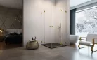 Zuhanykabin, Radaway Essenza Pro Gold KDD szögletes arany zuhanykabin 100x90 átlátszó