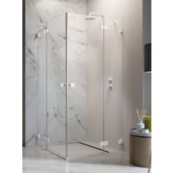   Zuhanykabin, Radaway Essenza Pro White KDD szögletes fehér zuhanykabin 90x80 átlátszó