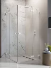 Zuhanykabin, Radaway Essenza Pro White KDD szögletes fehér zuhanykabin 100x90 átlátszó