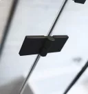 Zuhanykabin, Radaway Essenza Black PDD íves fekete zuhanykabin 90x80 átlátszó