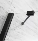 Zuhanykabin, Radaway Essenza Black PDD íves fekete zuhanykabin 90x90 átlátszó