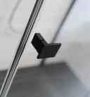 Zuhanykabin, Radaway Essenza Black PDD íves fekete zuhanykabin 90x100 átlátszó