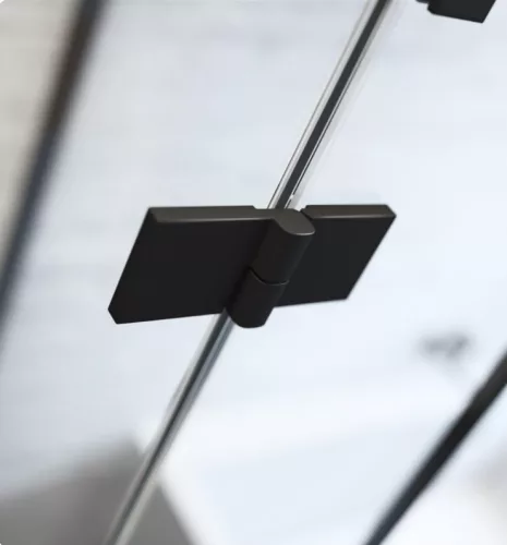 Zuhanykabin, Radaway Essenza Black PDD íves fekete zuhanykabin 100x80 átlátszó