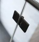 Zuhanykabin, Radaway Essenza Black PDD íves fekete zuhanykabin 100x90 átlátszó