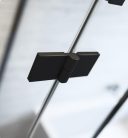 Zuhanykabin, Radaway Essenza Black PDD íves fekete zuhanykabin 100x100 átlátszó