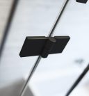 Zuhanykabin, Radaway Essenza Black KDJ szögletes fekete zuhanykabin 120x80 átlátszó balos