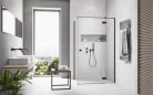Zuhanykabin, Radaway Essenza Black KDJ szögletes fekete zuhanykabin 110x100 átlátszó balos