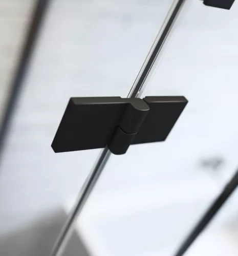 Zuhanykabin, Radaway Essenza Black KDJ szögletes fekete zuhanykabin 110x120 átlátszó balos