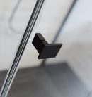 Zuhanykabin, Radaway Essenza Black KDD szögletes fekete zuhanykabin 80x80 átlátszó