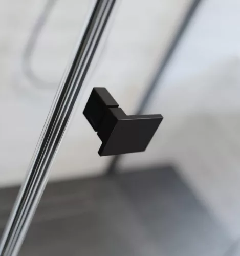 Zuhanykabin, Radaway Essenza Black KDD szögletes fekete zuhanykabin 90x80 átlátszó
