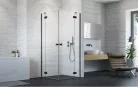 Zuhanykabin, Radaway Essenza Black KDD szögletes fekete zuhanykabin 90x90 átlátszó