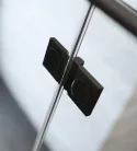 Zuhanykabin, Radaway Essenza Black KDD szögletes fekete zuhanykabin 90x100 átlátszó