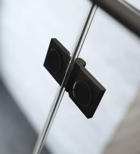 Zuhanykabin, Radaway Essenza Black KDD szögletes fekete zuhanykabin 100x90 átlátszó