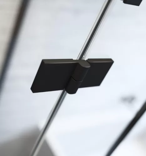 Zuhanykabin, Radaway Essenza Black KDD szögletes fekete zuhanykabin 100x90 átlátszó