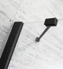 Zuhanykabin, Radaway Essenza Black KDD szögletes fekete zuhanykabin 100x100 átlátszó